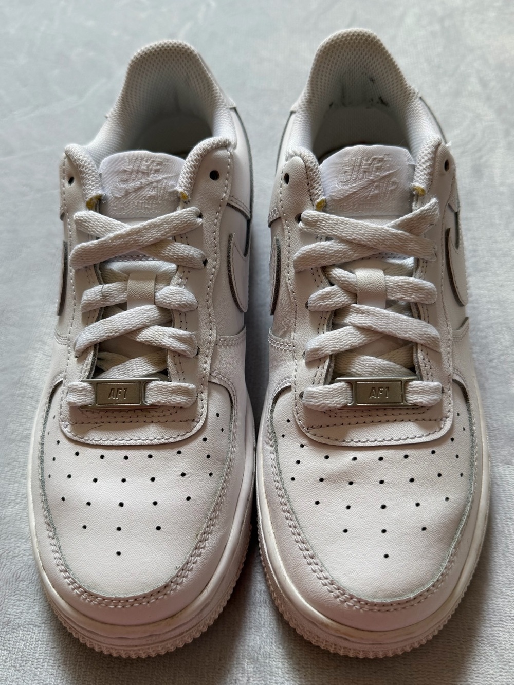 Nike Air Force 1 Low DH2920-111 2023 White Leather Sneakers 4.5Y Running Shoes - Picture 5 of 15